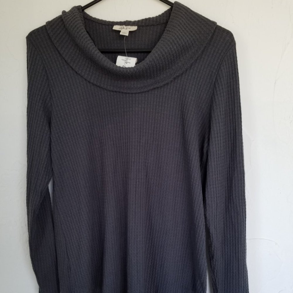 Style & Co Pullover Cowlneck Knit Sz L NWT